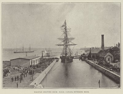 Halifax Graving Dock, HMS Canada saapumassa Dockiin tekijältä English Photographer