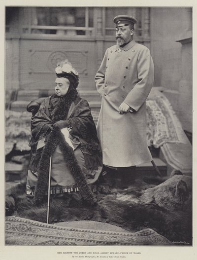Hänen Majesteettinsa kuningatar ja HRH Albert Edward, Walesin prinssi tekijältä English Photographer