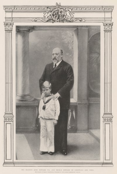 Hänen Majesteettinsa kuningas Edward VII ja Cornwallin ja Yorkin prinssi Edward tekijältä English Photographer