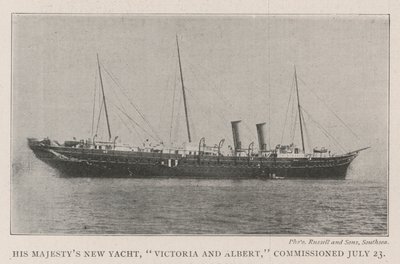 His Majestys New Yacht, Victoria and Albert, otettiin käyttöön 23. heinäkuuta tekijältä English Photographer
