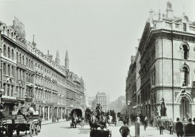 Holborn Viaduct, katso itään, Lontoon kaupunki, 1875 tekijältä English Photographer