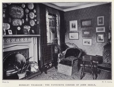 Hursley Vicarage, John Keblen suosikkinurkkaus (m/w kuva) tekijältä English Photographer