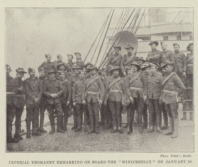 Imperial Yeomanry astuu Winifredian-alukselle 28. tammikuuta tekijältä English Photographer