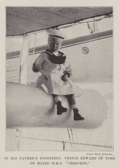 Isien jalanjäljissään Yorkin prinssi Edward HMS Crescentillä tekijältä English Photographer