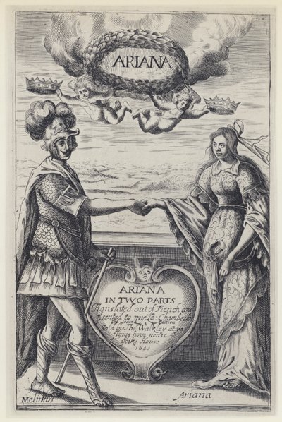 J Desmarets de Saint Sorlin, Ariana, J Haviland, T Walkley 1636 (b/w valokuva) tekijältä English Photographer