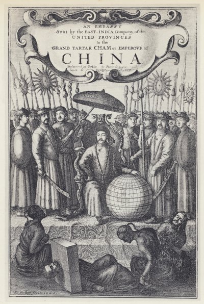 J Nieuhof, East India Companyn Kiinaan lähettämä suurlähetystö, Tr J Ogilby 1673 (b/w kuva) tekijältä English Photographer