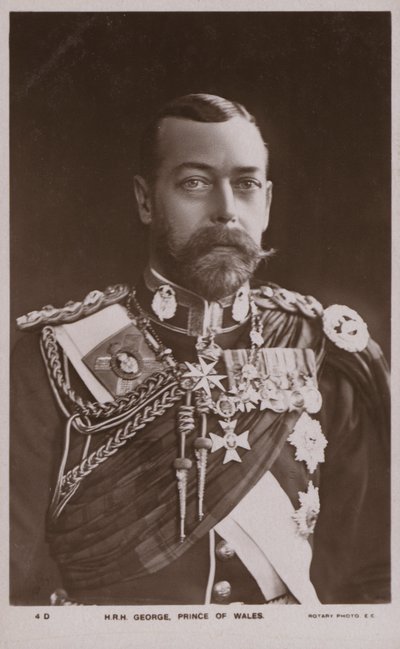 Kuningas Yrjö V, Walesin prinssi (s/w-kuva) tekijältä English Photographer