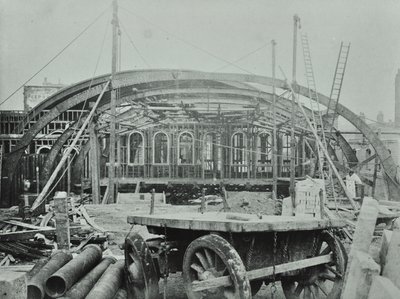 Kings Crossin asema: rakennustyöt käynnissä, 1862 tekijältä English Photographer