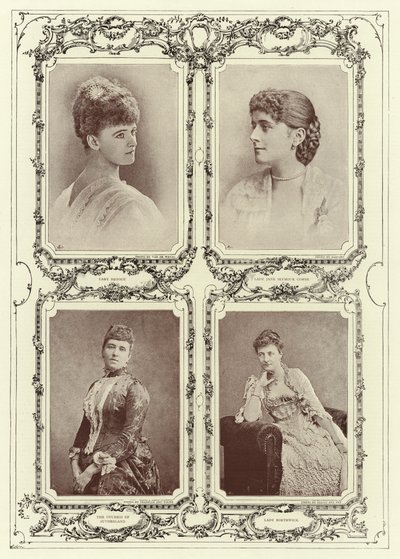 Lady Brooke, Lady Jane Seymour Combe, Sutherlandin herttuatar; Lady Borthwick tekijältä English Photographer