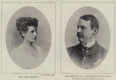Lady West Ridgeway ja oikea herra Sir Joseph West Ridgeway tekijältä English Photographer