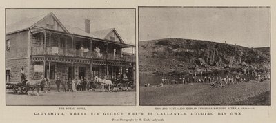 Ladysmith, jossa Sir George White pitää uljaasti omaansa tekijältä English Photographer
