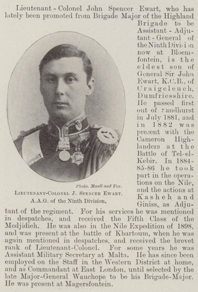 Everstiluutnantti J Spencer Ewart, AAG yhdeksänteen divisioonaan tekijältä English Photographer