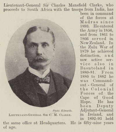 Kenraaliluutnantti Sir C M Clarke tekijältä English Photographer