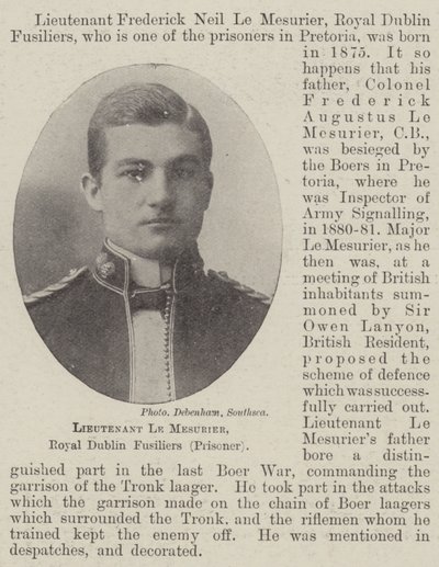 Luutnantti Le Mesurier, Royal Dublin Fusiliers (vanki) tekijältä English Photographer