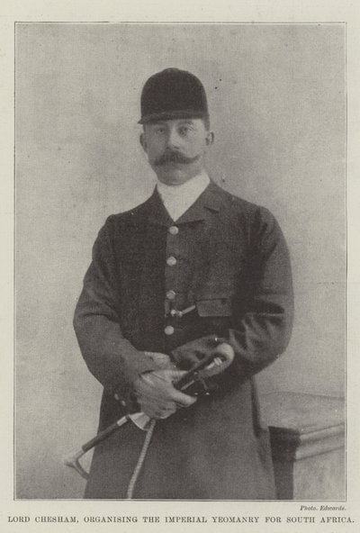 Lord Chesham, joka järjestää Imperial Yeomanryn Etelä-Afrikassa tekijältä English Photographer