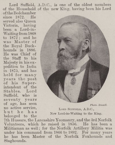 Lord Suffield, ADC, uusi lordi kuninkaalle tekijältä English Photographer