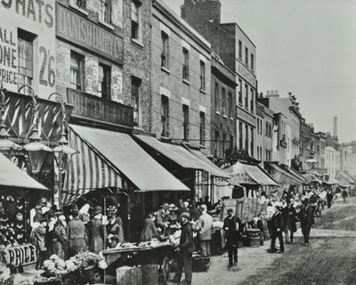 Lower Marsh: katsot itään, 1896 tekijältä English Photographer