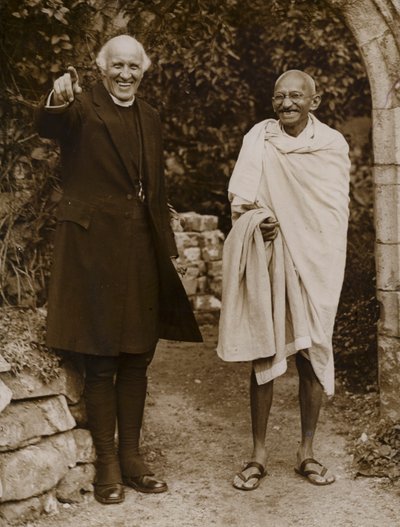 Mahatma Gandhi, intialainen itsenäisyysliikkeen johtaja Britannian vallasta (m/w kuva) tekijältä English Photographer