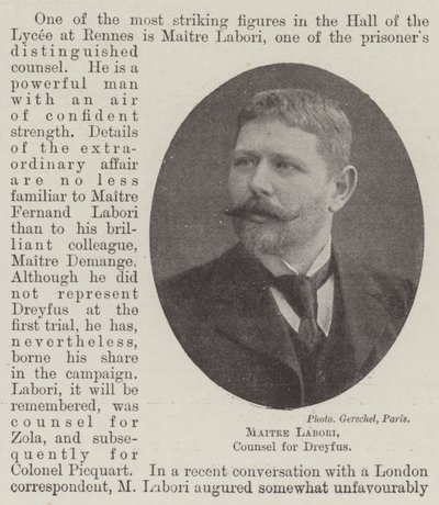 Maitre Labori, Dreyfusin asianajaja tekijältä English Photographer