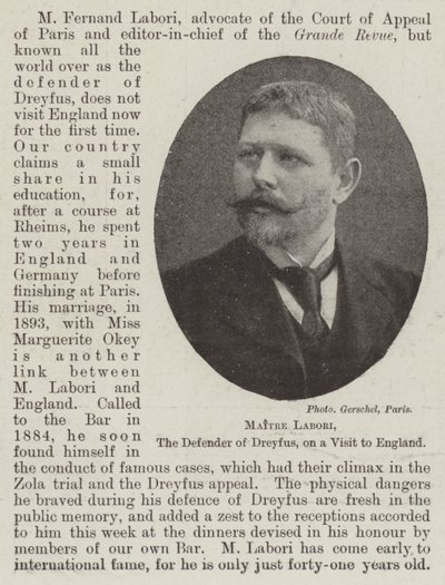 Maitre Labori, Dreyfusin puolustaja, vierailulla Englannissa tekijältä English Photographer