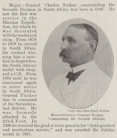 Kenraalimajuri Charles Tucker, seitsemännen divisioonan komentaja tekijältä English Photographer