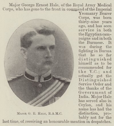 Majuri G E Hale, RAMC tekijältä English Photographer
