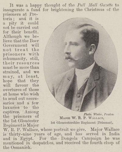 Majuri W R P Wallace, 1. Gloucestershiren rykmentti (vanki) tekijältä English Photographer