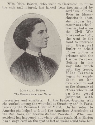 Neiti Clara Barton, kuuluisa amerikkalainen sairaanhoitaja tekijältä English Photographer