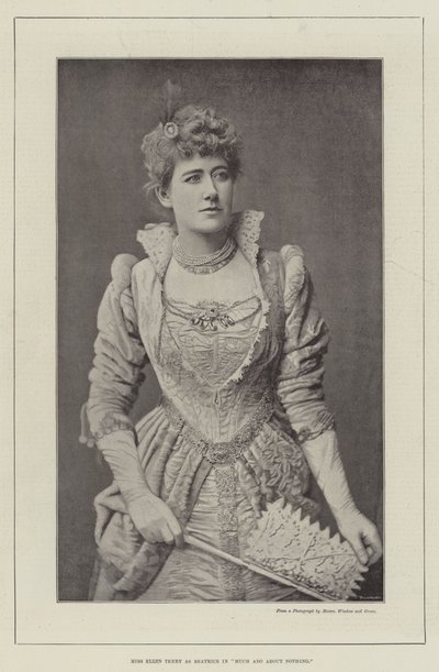 Miss Ellen Terry Beatricena elokuvassa Paljon melua tyhjästä tekijältä English Photographer