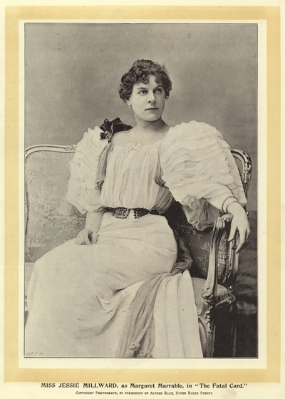 Neiti Jessie Millward Margaret Marrablena elokuvassa The Fatal Card tekijältä English Photographer