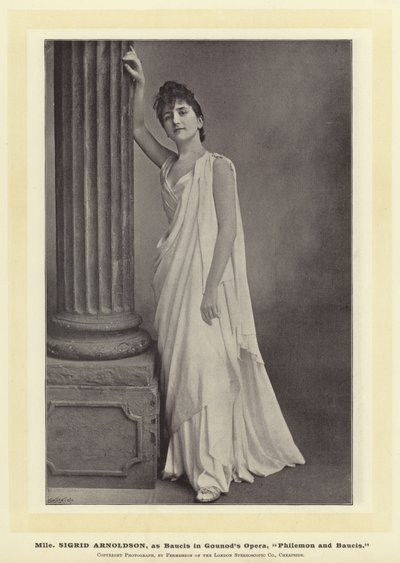 Mlle Sigrid Arnoldson, Baucisin roolissa Gounods Operassa, Philemon ja Baucis tekijältä English Photographer
