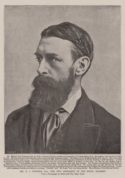 E J Poynter, RA, kuninkaallisen akatemian uusi presidentti tekijältä English Photographer