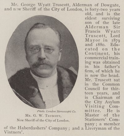 G W Truscott, Lontoon Cityn uusi sheriffi tekijältä English Photographer
