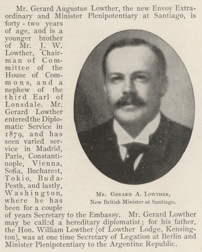 Gerard A Lowther, uusi Britannian ministeri Santiagossa tekijältä English Photographer