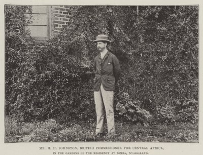 H. H. Johnston, Britannian Keski-Afrikan komissaari, Gardens of the Residence at Zomba, Nyasaland tekijältä English Photographer