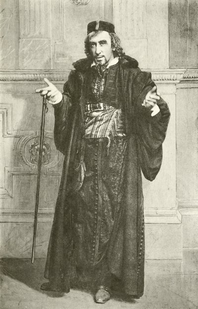 Henry Irving Shylockina (syväpaino) tekijältä English Photographer