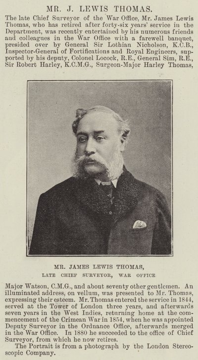 James Lewis Thomas, edesmennyt pääkatsastaja, sotatoimisto tekijältä English Photographer
