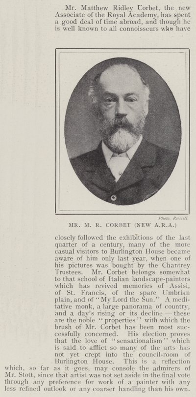 herra MR Corbett, uusi ERA tekijältä English Photographer