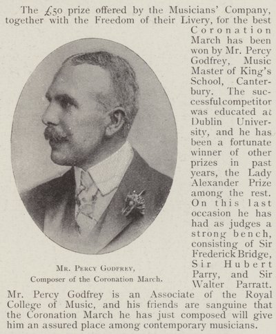 Percy Godfrey, Coronation Marchin säveltäjä tekijältä English Photographer