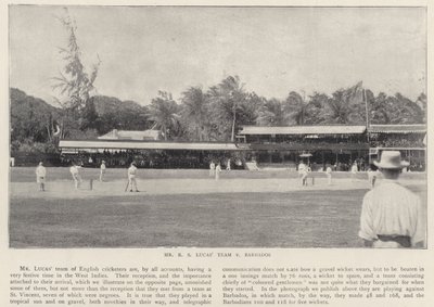 Mr R S Lucass Team vs Barbados, kriketti tekijältä English Photographer