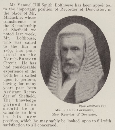 Herra S H S Lofthouse, Doncasterin uusi tallentaja tekijältä English Photographer