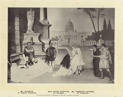 Herra Scarth, hahmona Appius Claudius. Miss Kate Clinton, Virginia. Herra Edmund Tearle Virginiuksena tekijältä English Photographer