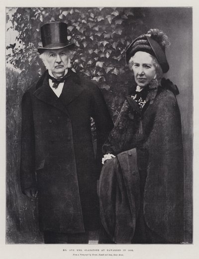 Herra ja rouva Gladstonet Hawardenissa vuonna 1895 tekijältä English Photographer