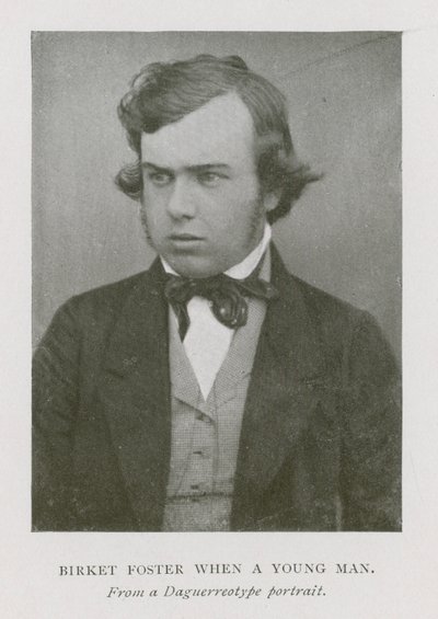 Myles Birket Foster, englantilainen taiteilija, nuorena miehenä (m/w kuva) tekijältä English Photographer