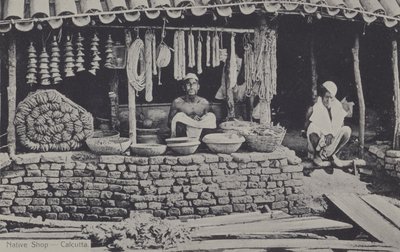 Alkuperäinen kauppa, Kalkutta, Intia (m/w kuva) tekijältä English Photographer