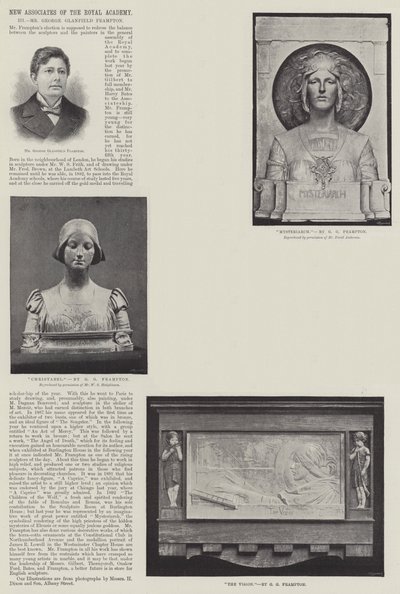 Kuninkaallisen akatemian uudet jäsenet, herra George Glanfield Frampton tekijältä English Photographer