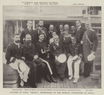 HMS Melitan upseerit viihdyttivät Venäjän viranomaiset Odessassa tekijältä English Photographer