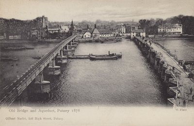 Vanha silta ja akvedukti, Putney, 1878 tekijältä English Photographer