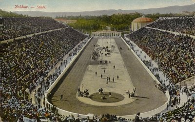 Olympiastadion, Ateena, Kreikka (värillinen kuva) tekijältä English Photographer