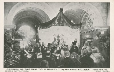Kuningas ja kuningatar avasivat Old Baileyn 27. helmikuuta 1907 tekijältä English Photographer